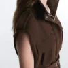 Gilet utility in piqué con cintura in cotone Gilet utility in piqué con cintura in cotone