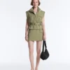 Gonne di panno con tasche in cotone