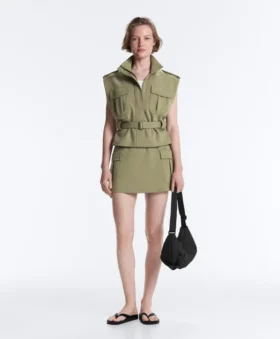 Gonne di panno con tasche in cotone