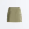 Gonne di panno con tasche in cotone