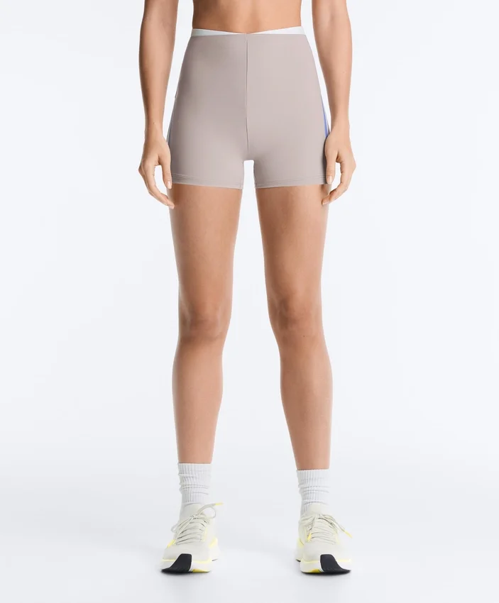 Hot pants a vita alta Compressive da 10 cm a contrasto Hot pants a vita alta Compressive da 10 cm a contrasto