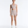 Hot pants a vita alta Compressive da 10 cm a contrasto Hot pants a vita alta Compressive da 10 cm a contrasto