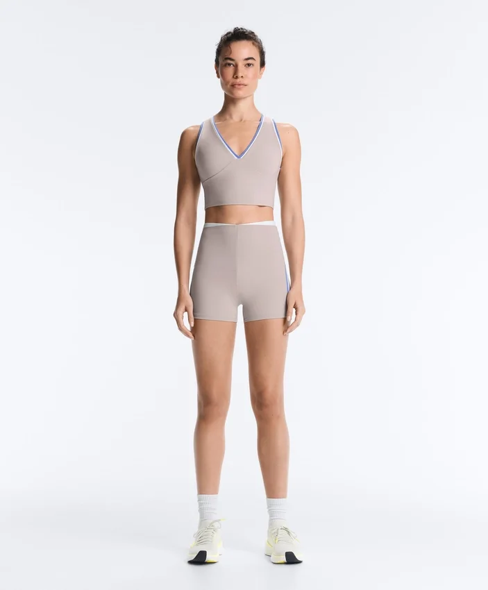 Hot pants a vita alta Compressive da 10 cm a contrasto Hot pants a vita alta Compressive da 10 cm a contrasto
