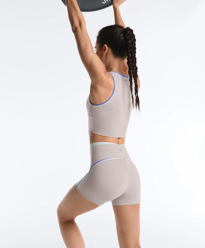 Hot pants a vita alta Compressive da 10 cm a contrasto Hot pants a vita alta Compressive da 10 cm a contrasto
