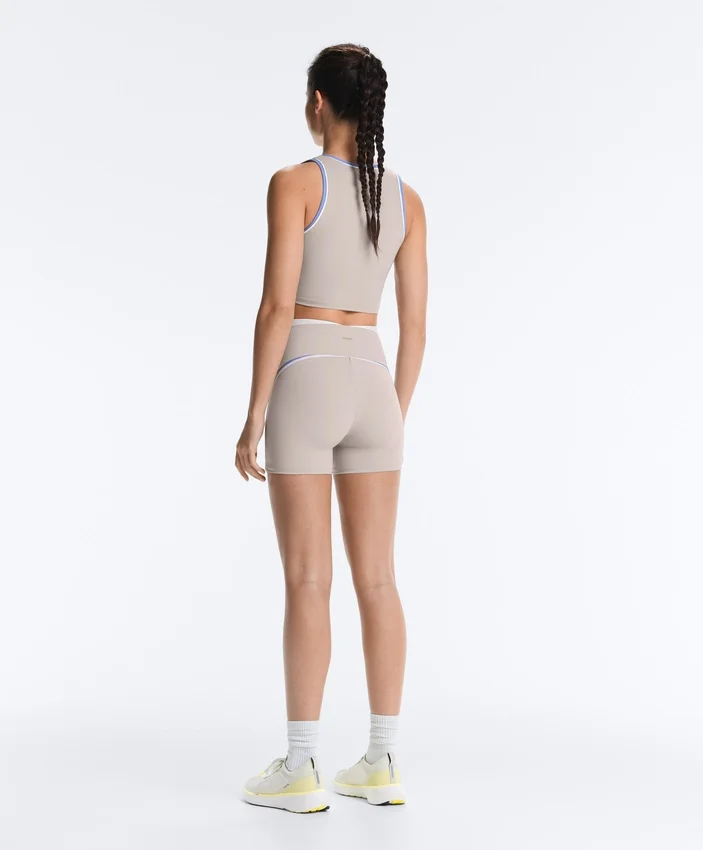 Hot pants a vita alta Compressive da 10 cm a contrasto Hot pants a vita alta Compressive da 10 cm a contrasto