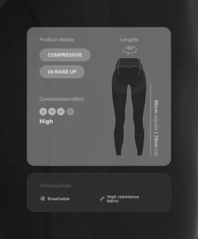 Leggings a vita alta Compressive, che sollevano la gamba, lunghi fino alla caviglia