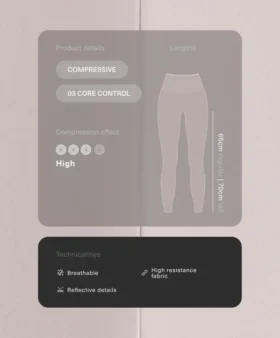Leggings a vita alta Compressive con contrasto, lunghi fino alla caviglia