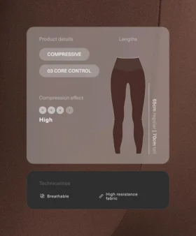 Leggings a vita alta, Compressive, con Core Control e lunghezza alla caviglia