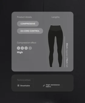 Leggings a vita alta, Compressive, con Core Control e lunghezza alla caviglia