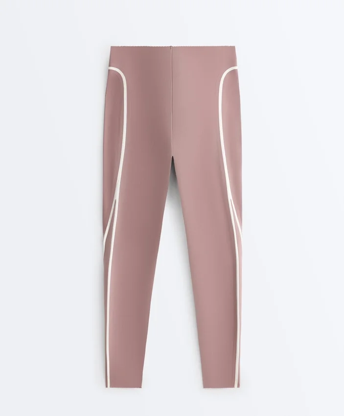 Leggings a vita alta, Compressive, con Core Control e lunghezza alla caviglia, con dettagli a contrasto Leggings a vita alta, Compressive, con Core Control e lunghezza alla caviglia, con dettagli a contrasto