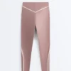 Leggings a vita alta, Compressive, con Core Control e lunghezza alla caviglia, con dettagli a contrasto Leggings a vita alta, Compressive, con Core Control e lunghezza alla caviglia, con dettagli a contrasto