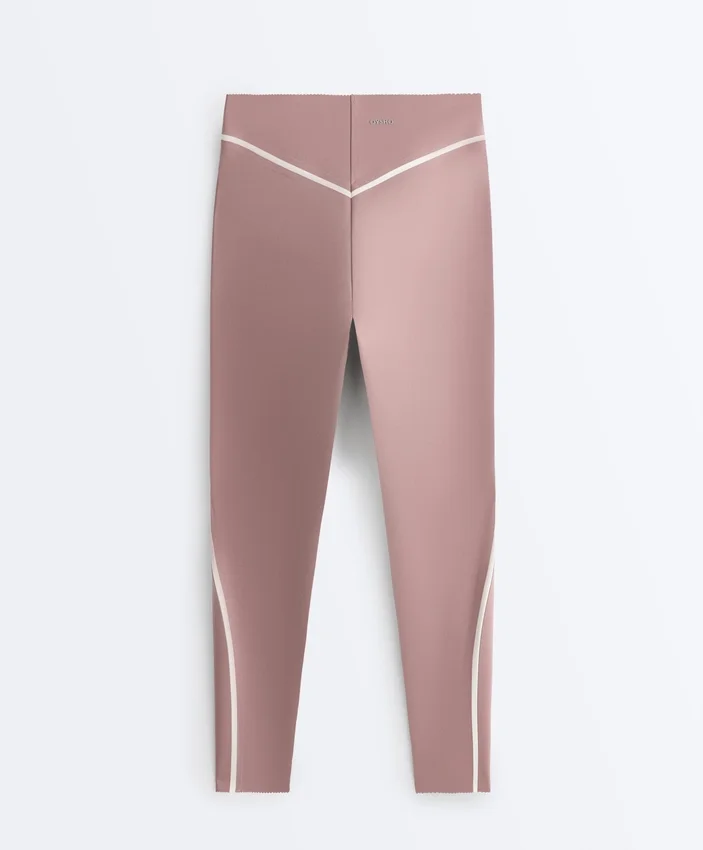 Leggings a vita alta, Compressive, con Core Control e lunghezza alla caviglia, con dettagli a contrasto Leggings a vita alta, Compressive, con Core Control e lunghezza alla caviglia, con dettagli a contrasto