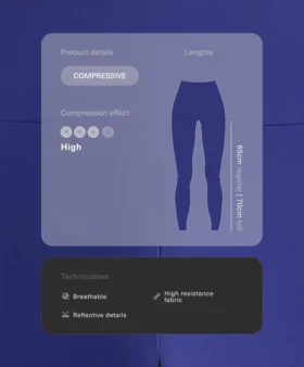 Leggings a vita alta, Compressive e riflettenti, lunghi fino alla caviglia