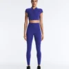 Leggings a vita alta, Compressive e riflettenti, lunghi fino alla caviglia