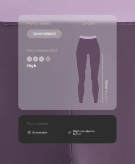 Leggings a vita alta Compressive lunghi fino alla caviglia (65 cm)