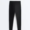 Leggings a vita alta, Compressive, lunghi fino alla caviglia, con tasca