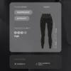 Leggings a vita alta, Compressive, lunghi fino alla caviglia, con tasca
