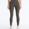 Leggings a vita alta, Compressive, riflettenti, con Core Control, lunghezza alla caviglia