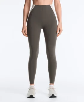 Leggings a vita alta, Compressive, riflettenti, con Core Control, lunghezza alla caviglia