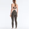 Leggings a vita alta, Compressive, riflettenti, con Core Control, lunghezza alla caviglia