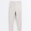 Leggings a vita alta, Compressive, riflettenti, con Core Control, lunghezza alla caviglia