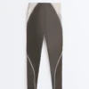 Leggings a vita alta, Compressive, riflettenti, con Core Control, lunghezza alla caviglia