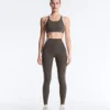 Leggings a vita alta, Compressive, riflettenti, con Core Control, lunghezza alla caviglia