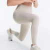 Leggings a vita alta, Compressive, riflettenti, con Core Control, lunghezza alla caviglia