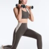 Leggings a vita alta, Compressive, riflettenti, con Core Control, lunghezza alla caviglia