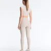Leggings a vita alta, Compressive, riflettenti, con Core Control, lunghezza alla caviglia