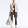 Leggings a vita alta, Compressive, riflettenti, con Core Control, lunghezza alla caviglia