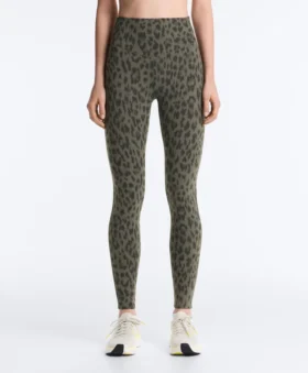 Leggings a vita alta e lunghezza alla caviglia con stampa leopardata Evermove