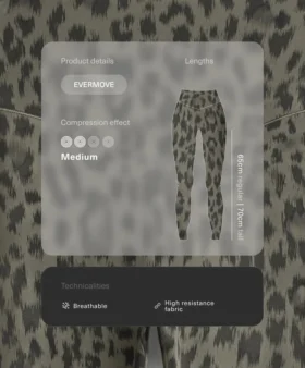 Leggings a vita alta e lunghezza alla caviglia con stampa leopardata Evermove