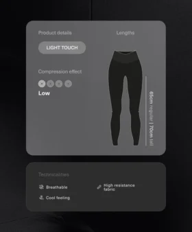 Leggings a vita alta, lunghezza alla caviglia, Light Touch e con taglio a V, 65 cm