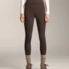 Leggings caldi a vita alta, lunghi fino alla caviglia, con tasche, 70 cm