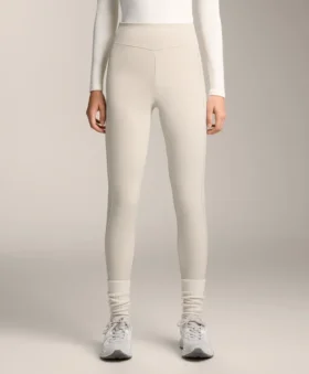 Leggings caldi a vita alta, lunghi fino alla caviglia, con tasche, 70 cm