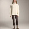 Leggings caldi a vita alta, lunghi fino alla caviglia, con tasche, 70 cm
