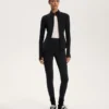 Leggings caldi a vita alta, lunghi fino alla caviglia, con tasche, 70 cm