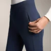 Leggings caldi a vita alta, lunghi fino alla caviglia, con tasche, 70 cm