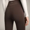 Leggings caldi a vita alta, lunghi fino alla caviglia, con tasche, 70 cm
