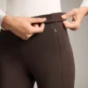 Leggings caldi a vita alta, lunghi fino alla caviglia, con tasche, 70 cm