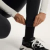 Leggings caldi a vita alta, lunghi fino alla caviglia, con tasche, 70 cm