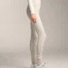 Leggings caldi a vita alta, lunghi fino alla caviglia, con tasche, 70 cm