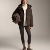 Leggings caldi a vita alta, lunghi fino alla caviglia, con tasche, 70 cm