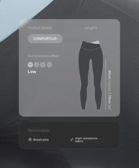 Leggings Comfortlux a vita a V con contrasto, lunghezza alla caviglia