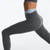 Leggings Comfortlux a vita a V con contrasto, lunghezza alla caviglia