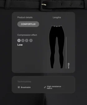 Leggings Comfortlux a vita alta 65 cm, lunghezza caviglia, con cintura