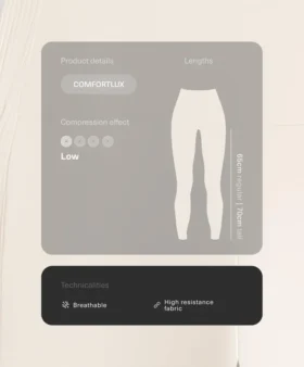 Leggings Comfortlux a vita alta a costine, lunghezza alla caviglia, 65 cm