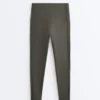 Leggings Comfortlux a vita alta con bordi a costine, lunghezza alla caviglia