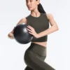 Leggings Comfortlux a vita alta con bordi a costine, lunghezza alla caviglia